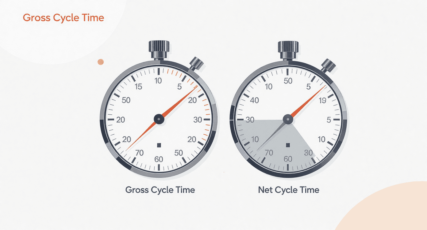 Le Cycle Time mesure le temps pour produire 1 unité.